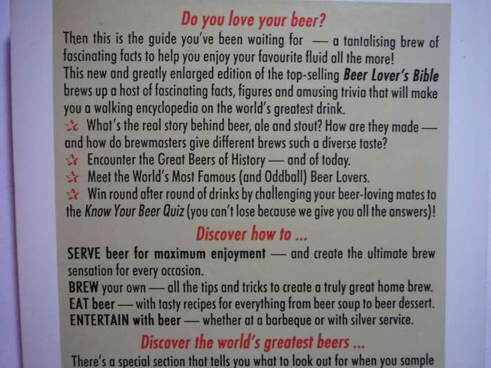 Beer Lover`s Bible - Paperback - Nic van Oudtshoorn