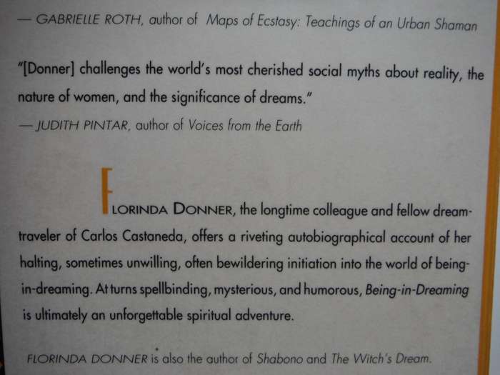 Being-In-Dreaming : An Initiation into the Sorcerers` World - Paperback - Florinda Donner
