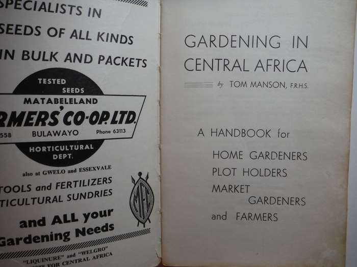 Tom Mason`s Gardening in Central Africa - Paperback - Vintage 1966