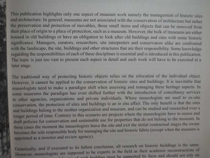 Aspects of Architectural Conservation for the Museologist - Vol 12: 2003