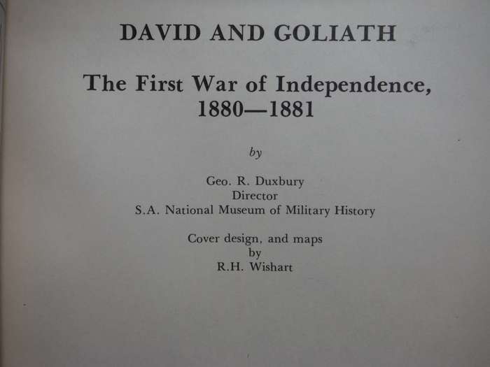 David & Goliath : The First War of Independence 1880 - 1881  - Softcover