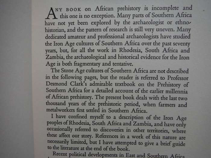 Southern Africa During the Iron Age - Hardcover - Brian Fagan - 1965