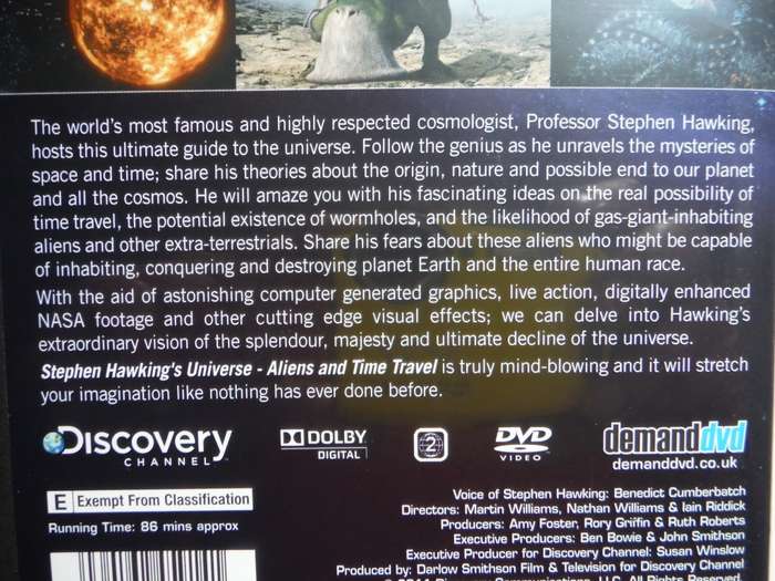 Stephen Hawking's Universe : Discovery Channel - 3 DVD Boxset