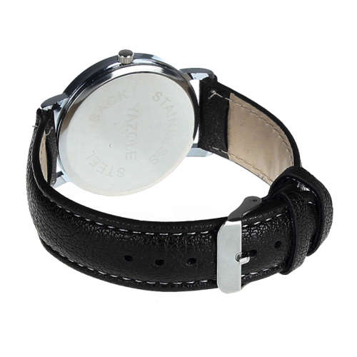 ***Men Mode  Stainless Steel Sports Quartz Wrist Watch Brown Leather Band