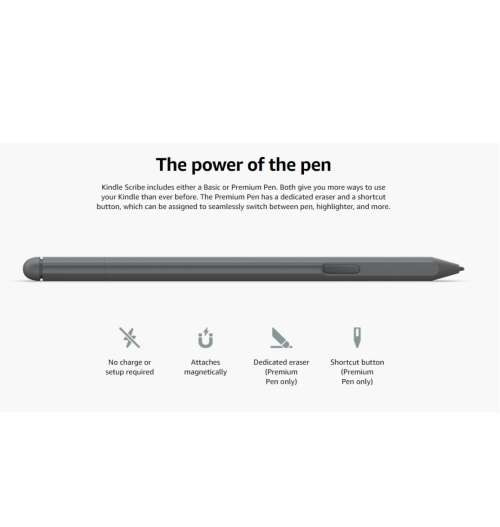 AMAZON KINDLE SCRIBE 10.2` 32GB WITH PREMIUM PEN BLACK (2022)