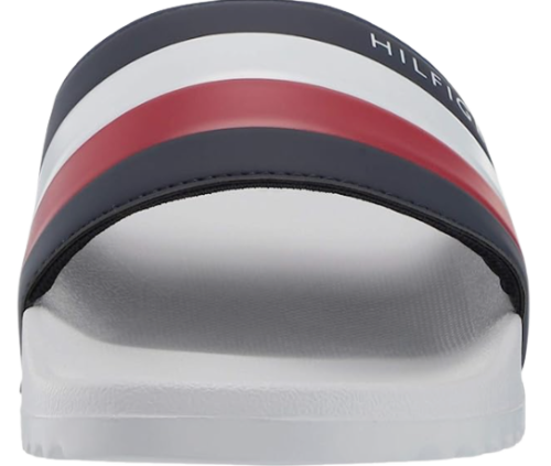TOMMY HILFIGER MEN`S ROZI SLIDE SANDAL WHITE