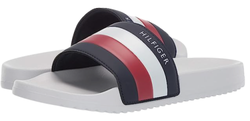 TOMMY HILFIGER MEN`S ROZI SLIDE SANDAL WHITE