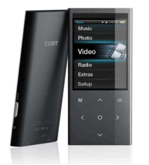 Coby MP757 2.4 Inch Touchpad Video MP3 Player 8 GB with FM (Black) | FREE SHIPPING