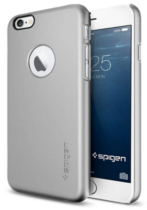 iPhone 6 Premium Ultra Slim Case with Apple Logo View | Satin Silver | INSTOCK