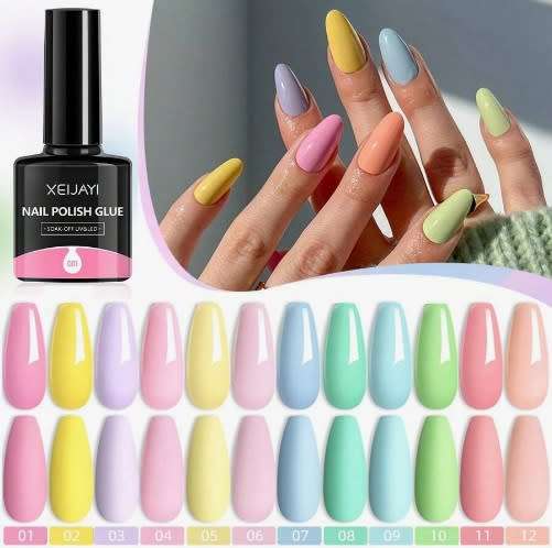 12 Spring Bright Colour Gel Nail Polish Kit