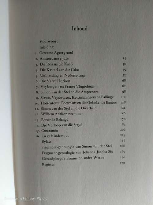 Simon van der Stel en sy Kinders deur A.J. Böeseken (EERSTE Uitgawe)