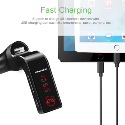 4-in-1 Hands Free Wireless Bluetooth FM Transmitter G7 + AUX Modulator Car Kit MP3 Player SD USB LCD