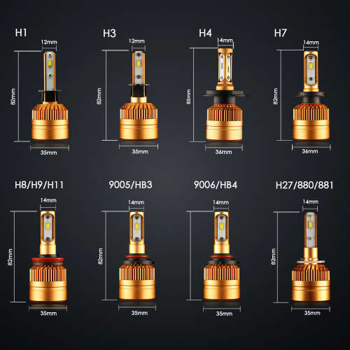 2Pcs H4 LED H7 H11 H8 9006 HB4 H1 H3 HB3 H9 H27 Car Headlight Bulbs LED Lamp with Philips Chip 8000L