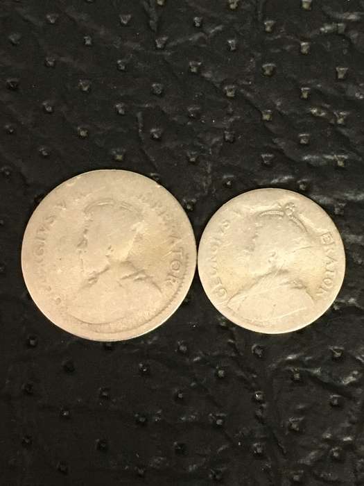 COLLECTION OF 2 UNION OF SOUTH AFRICA 1927 COINS (6D & 3D)
