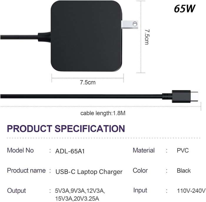 Genuine New ASUS 65W USB-C AC Charger