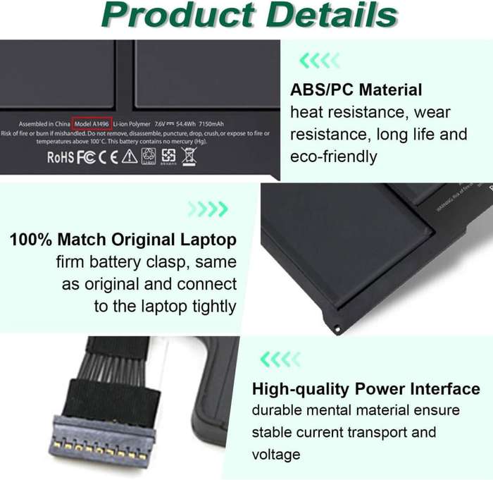 Genuine A1405 A1466 Laptop Battery for MacBook Air 13" (Mid 2012 - 2017)