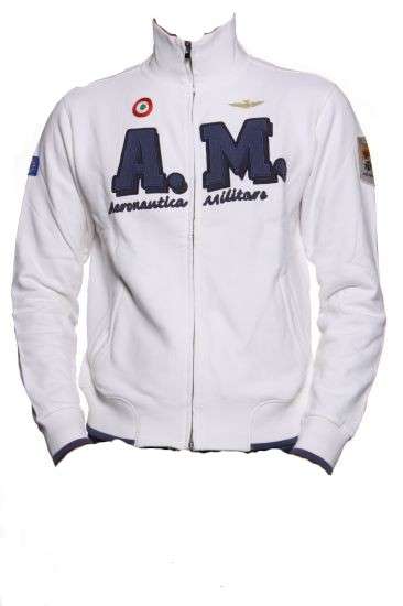 AUTHENTIC AERONAUTICA MILITARE SWEATSHIRT WHITE FOR MEN XXL XXXL