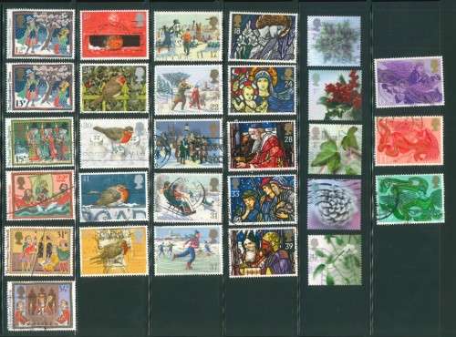 Great Britain - 12 Different Full Christmas Sets - Used