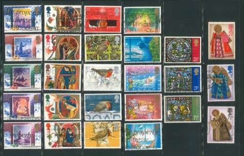 Great Britain - 12 Different Christmas Sets - Used