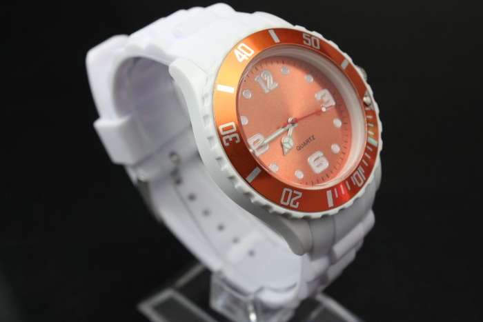 Snap Friday Ice style Silicone Watch in Burnt Orange