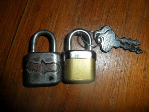 2 x Vintage Mini Locks