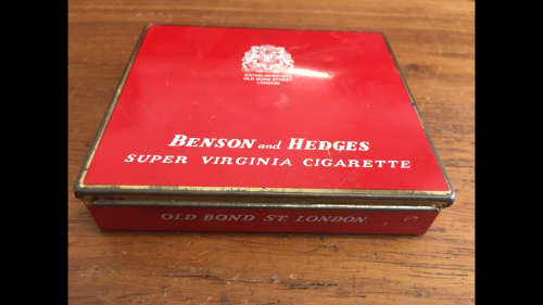 Benson and Hedges Cigarette Tin - 9cm x 7.5cm