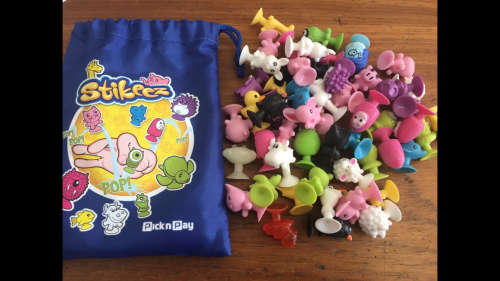 56 x Pick n Pay Stikeez with bag