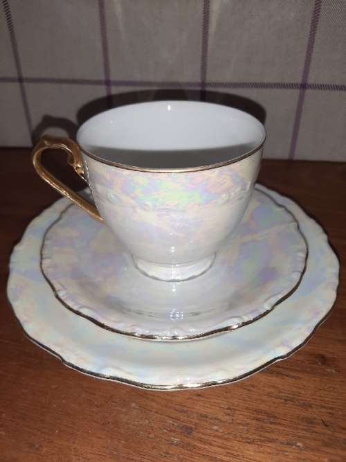 Beautiful Trio with gold trim - Made in Czechoslovakia
