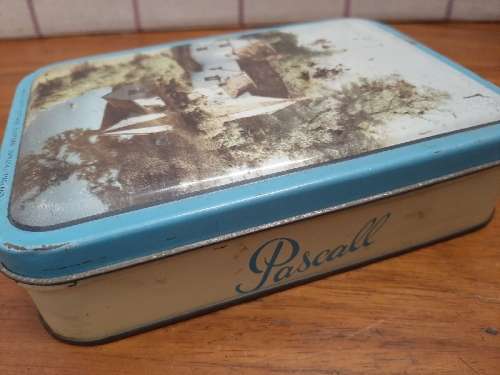 Vintage Pascall Tin - 16.5cm x 12cm x 4cm