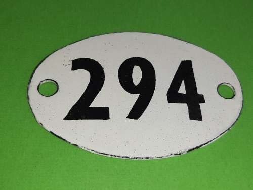 Vintage Enamel Number 294