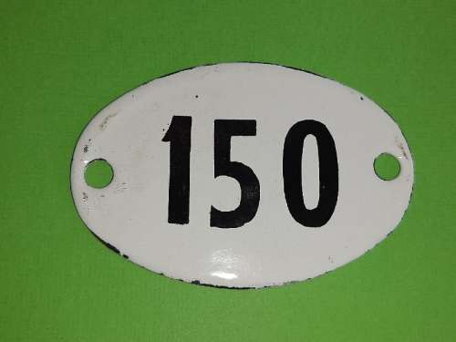 Vintage Enamel Number 150