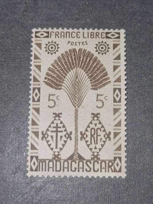 1943 Madagascar 5c stamp