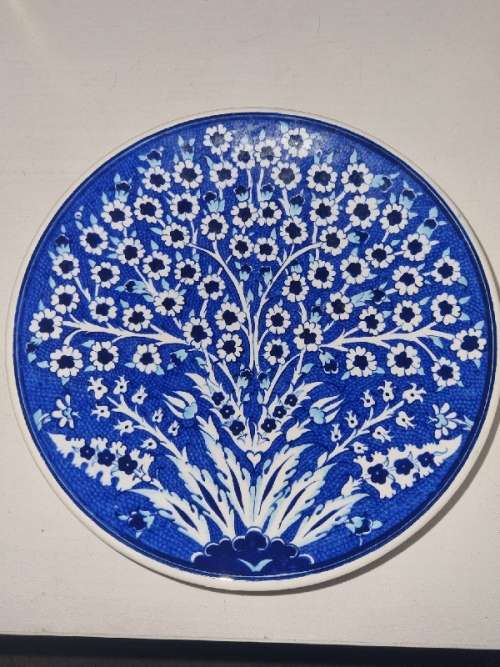 Turkye Gini Kutahya Handmade Ceramic Pottery Plate - Diameter - 18cm - Beautiful!!!