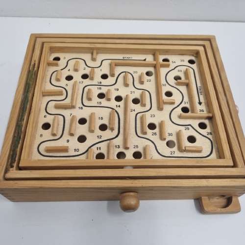 Wooden Labyrinth Maze Board Game