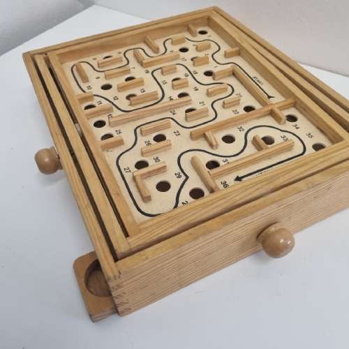Wooden Labyrinth Maze Board Game