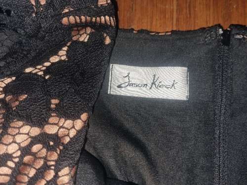 Beautiful Jason Kieck Black Lace Dress - One Shoulder Dress - Size Small