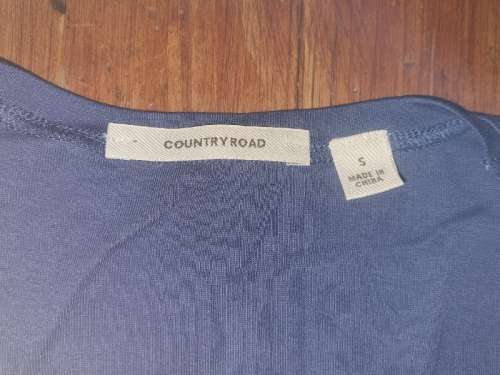 Blue Country Road top - Size S - 100% Cotton