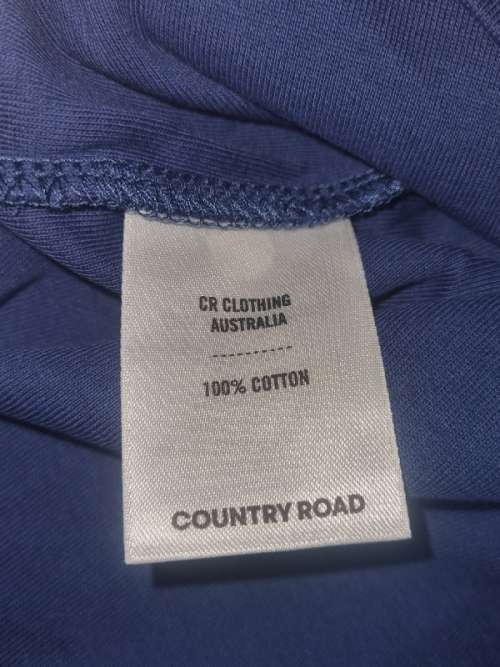 Blue Country Road top - Size S - 100% Cotton