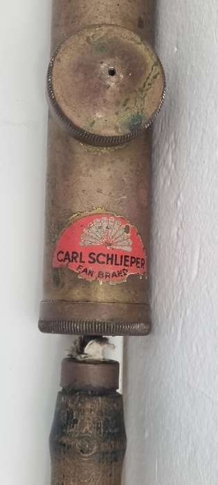 Vintage Brass Carl Schlieper Syringe Sprayer Tool - Flower Sprayer with wooden handle
