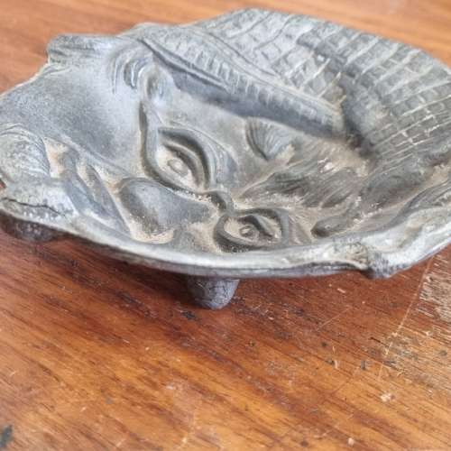Metal Face Shaped Ashtray