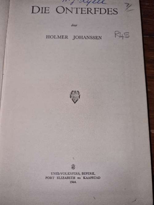 Die Onterfdes - Holmer Johanssen - 1944