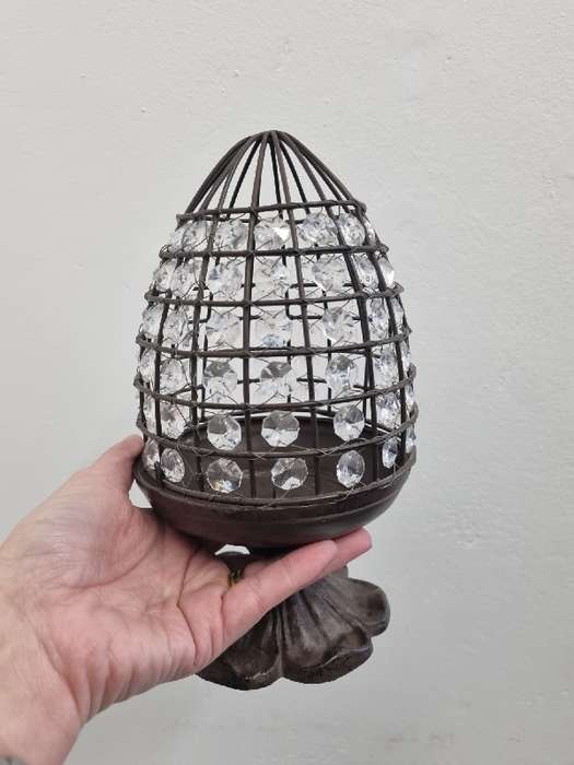 2 x Decorative Metal Candle Holders - Heavy, good quality items