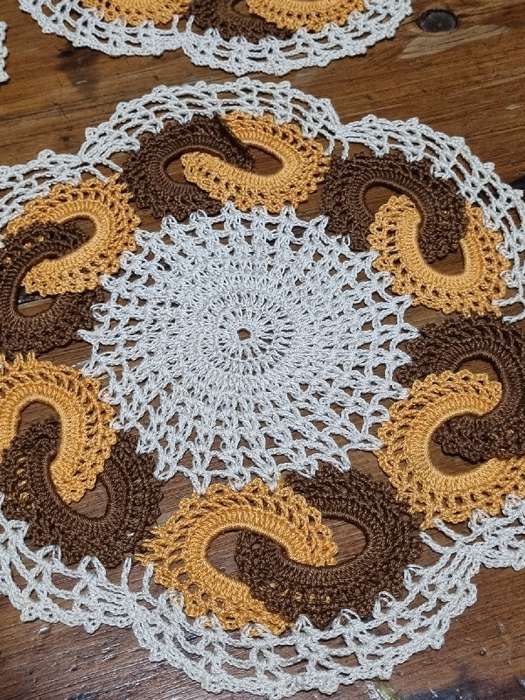 Beautiful handcrafted crochet doilies with intricate detail - Set of 3