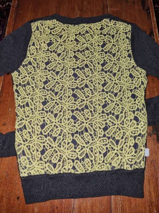 Grey Knitwear with beautiful Lime detail on the back - Size S - 100% Premium Cotton - Brand - Urban