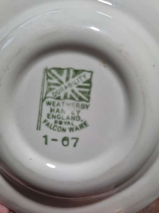 Weatherby Hanley England Royal Falcon Ware Ashtray with Horse detail