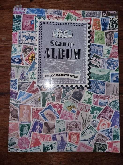 Stamp Album with 55 stamps