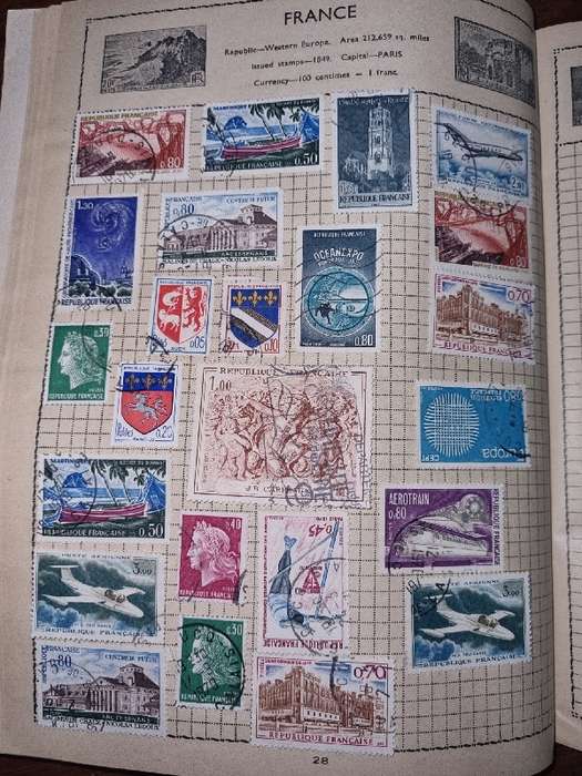 Stamp Album with 55 stamps