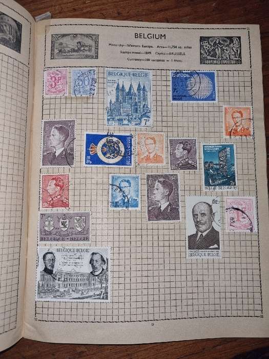 Stamp Album with 55 stamps
