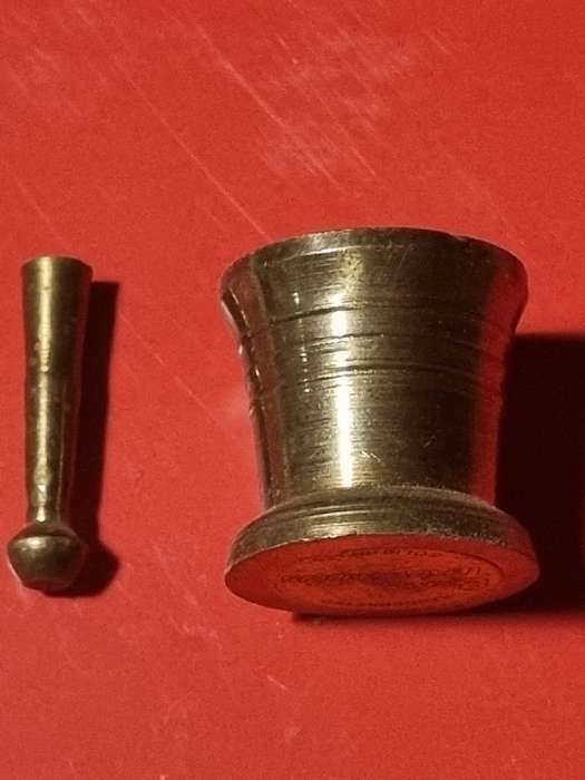 Handcrafted Brass Temptations - Solid Brass Miniature Mortar and Pestle