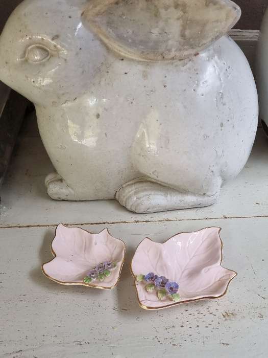 2 x Beautiful Vintage Adderley Bone China Small Dishes with finest floral detail